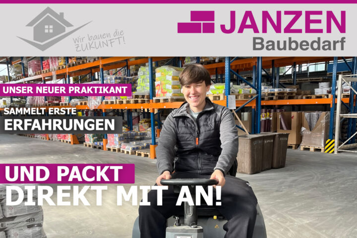 Praktikant Jacob bei Janzen Baubedarf in Bremen