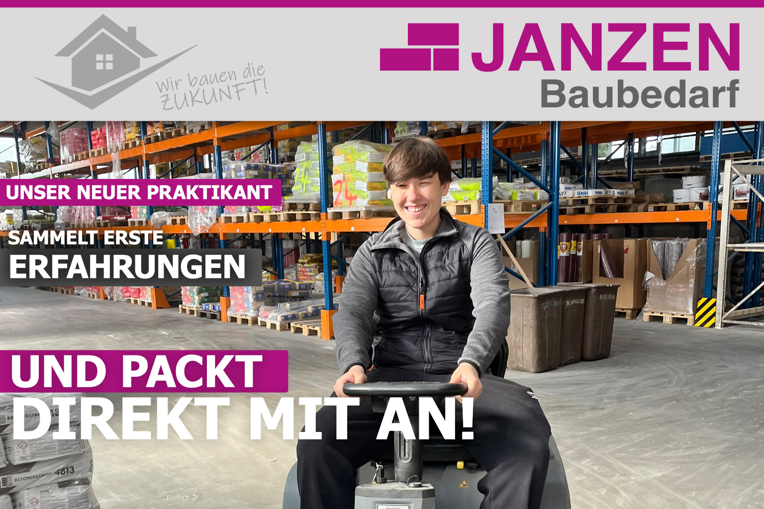 Praktikant Jacob bei Janzen Baubedarf in Bremen